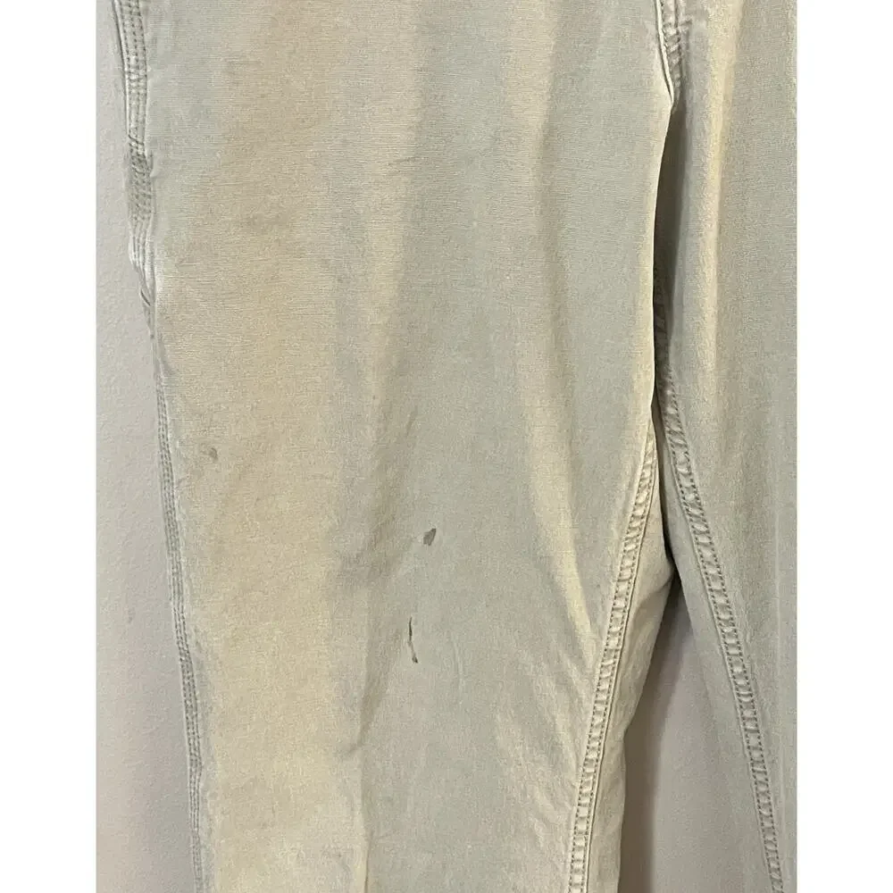 Carhartt 102291 Rugged Flex Relaxed Fit Canvas Work Pants Mens 36x34 Khaki FC AS